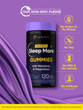 Carlyle Melatonin and Magnesium Gummies on a wooden table