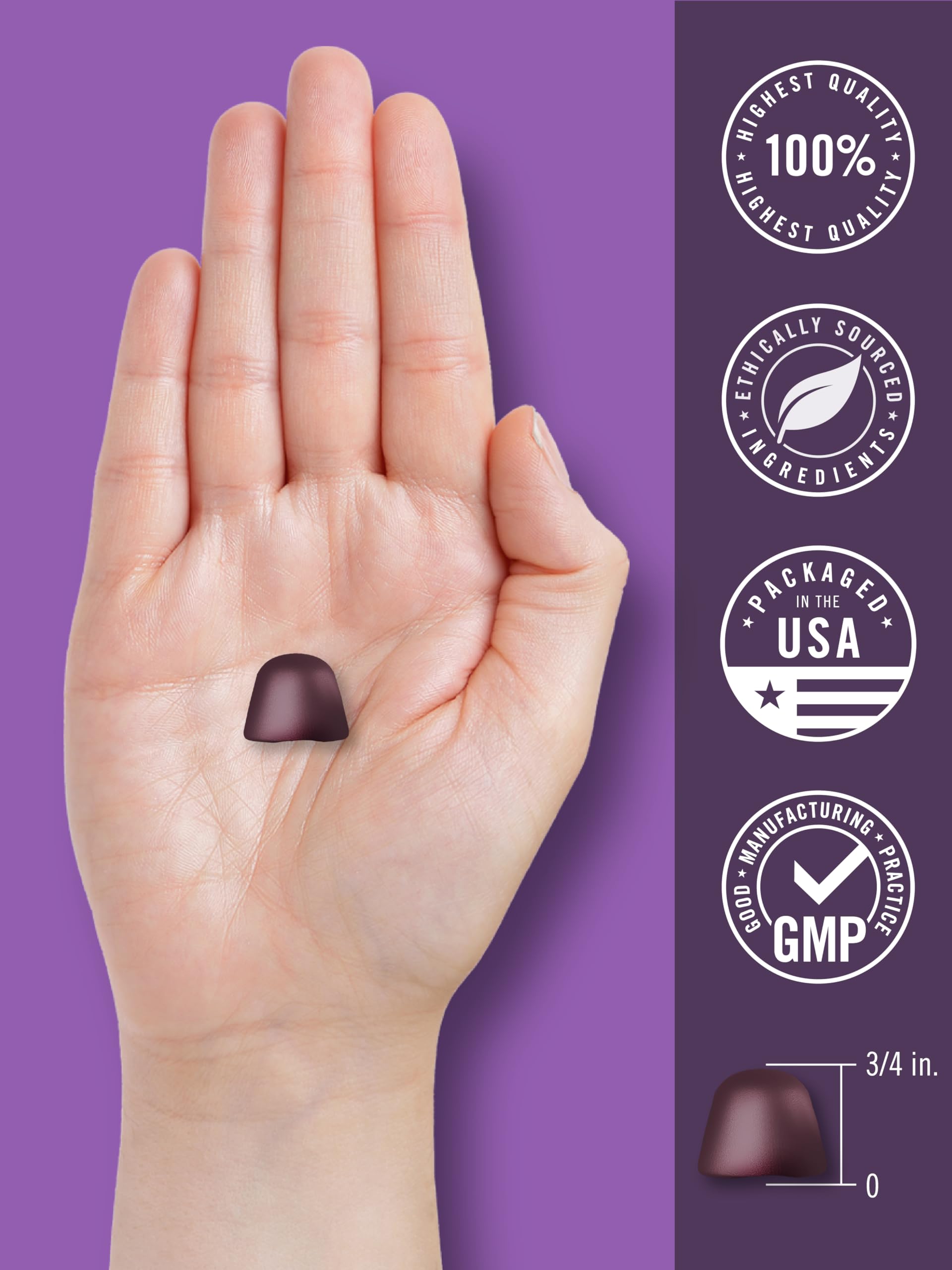 Carlyle Melatonin and Magnesium Gummies showing serving size