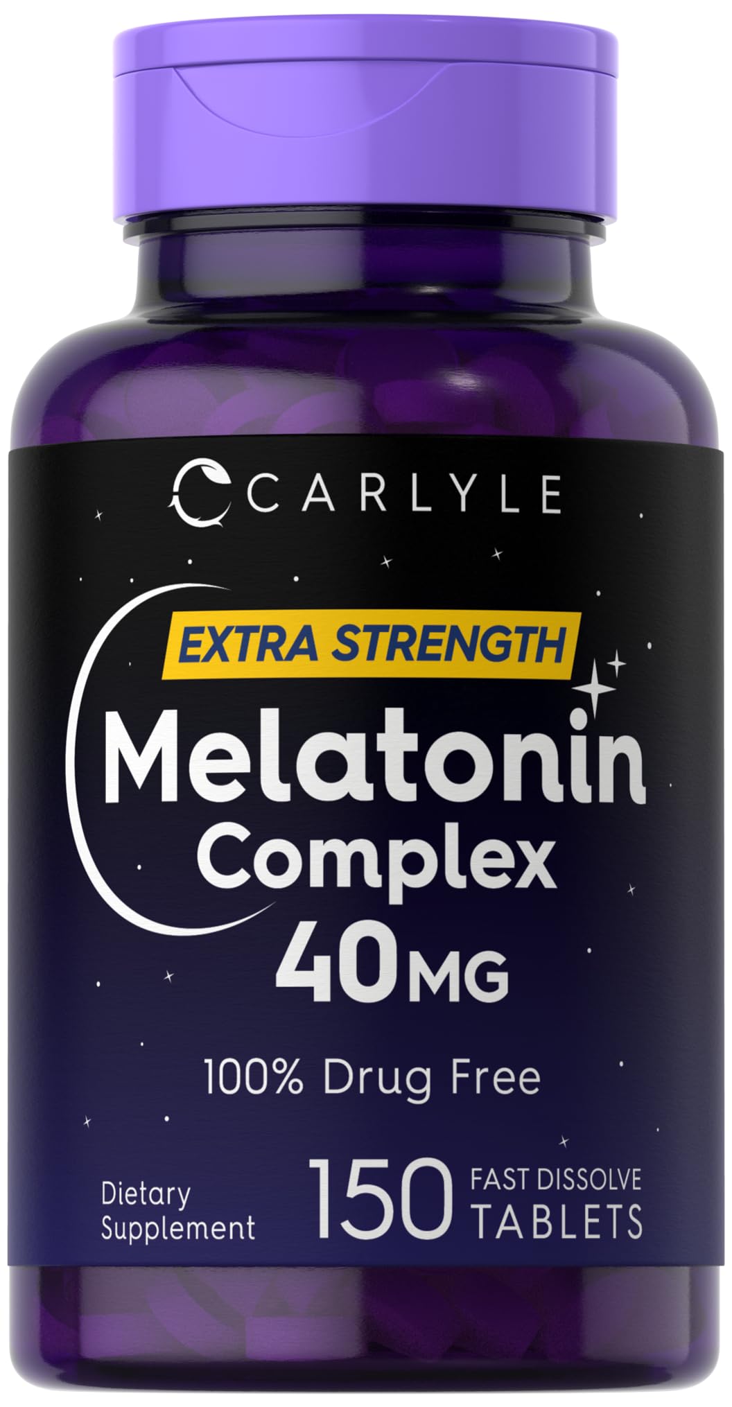 Carlyle Melatonin Complex 40mg fast dissolve tablets front view