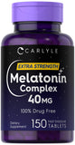 Carlyle Melatonin Complex 40mg fast dissolve tablets front view