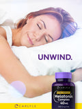 Carlyle Melatonin Complex bottle with a soft focus background