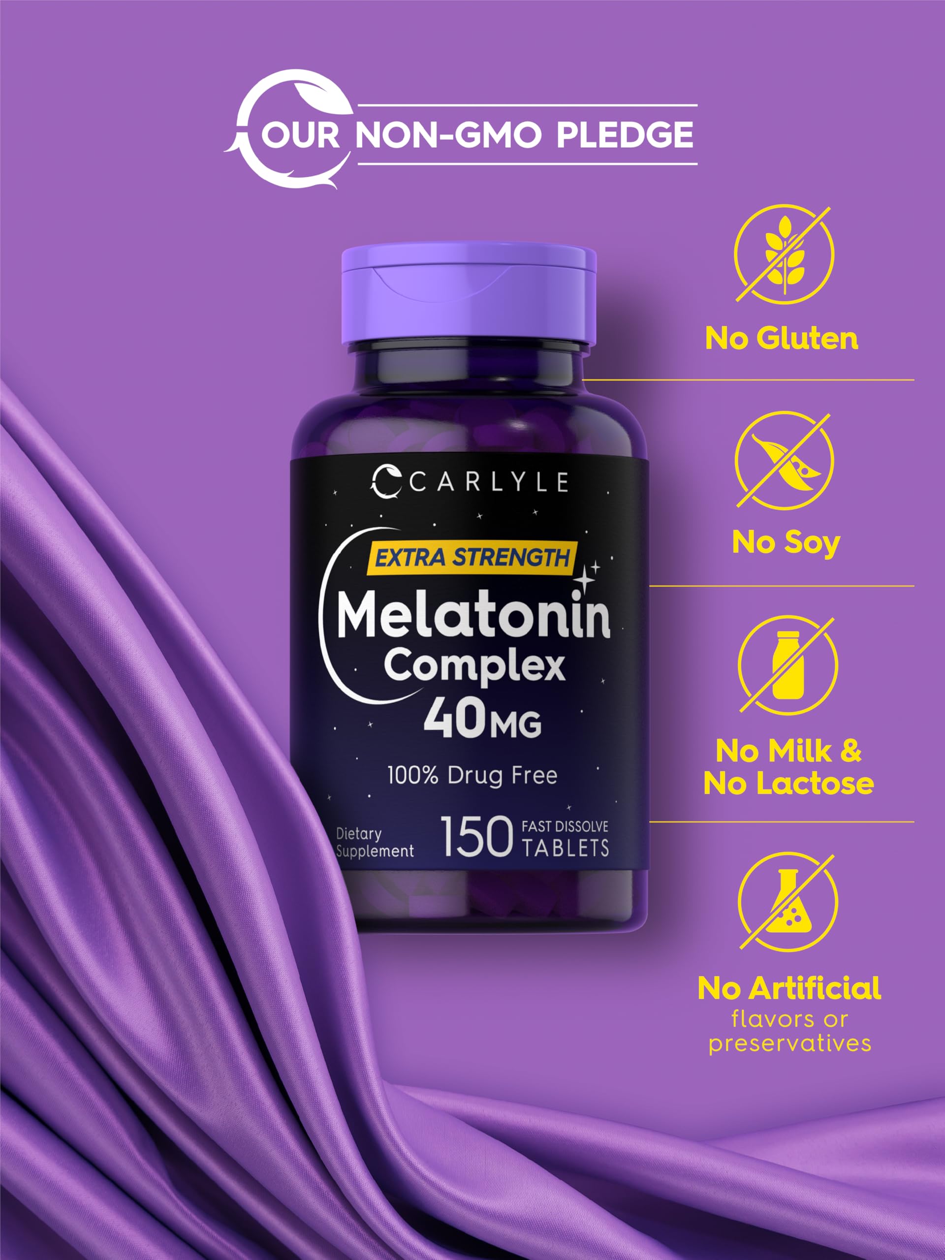 Carlyle Melatonin Complex ingredients list on the packaging