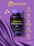 Carlyle Melatonin Fast Dissolve Tablets 3mg back view packaging