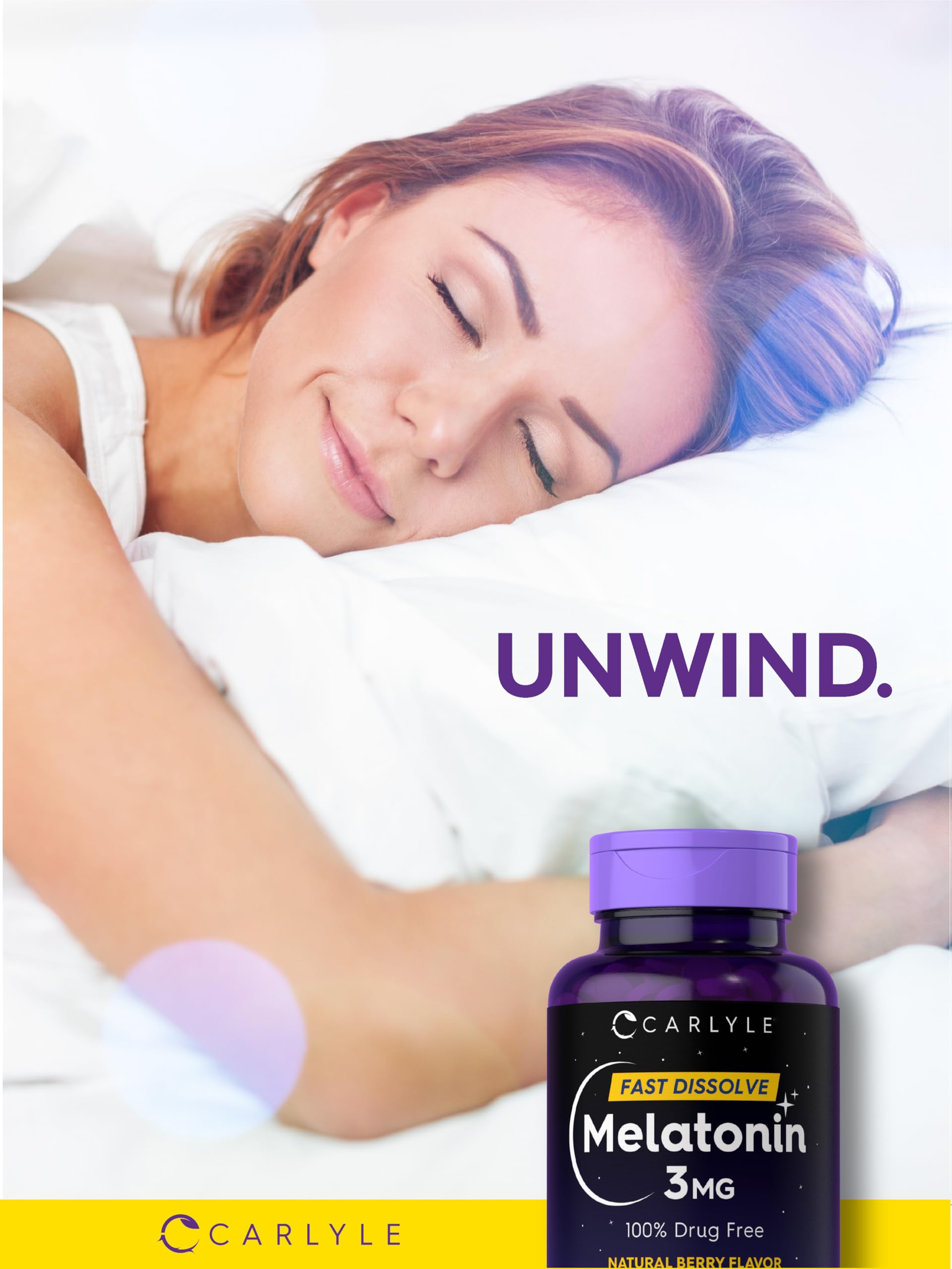 Carlyle Melatonin Fast Dissolve Tablets 3mg ingredients list