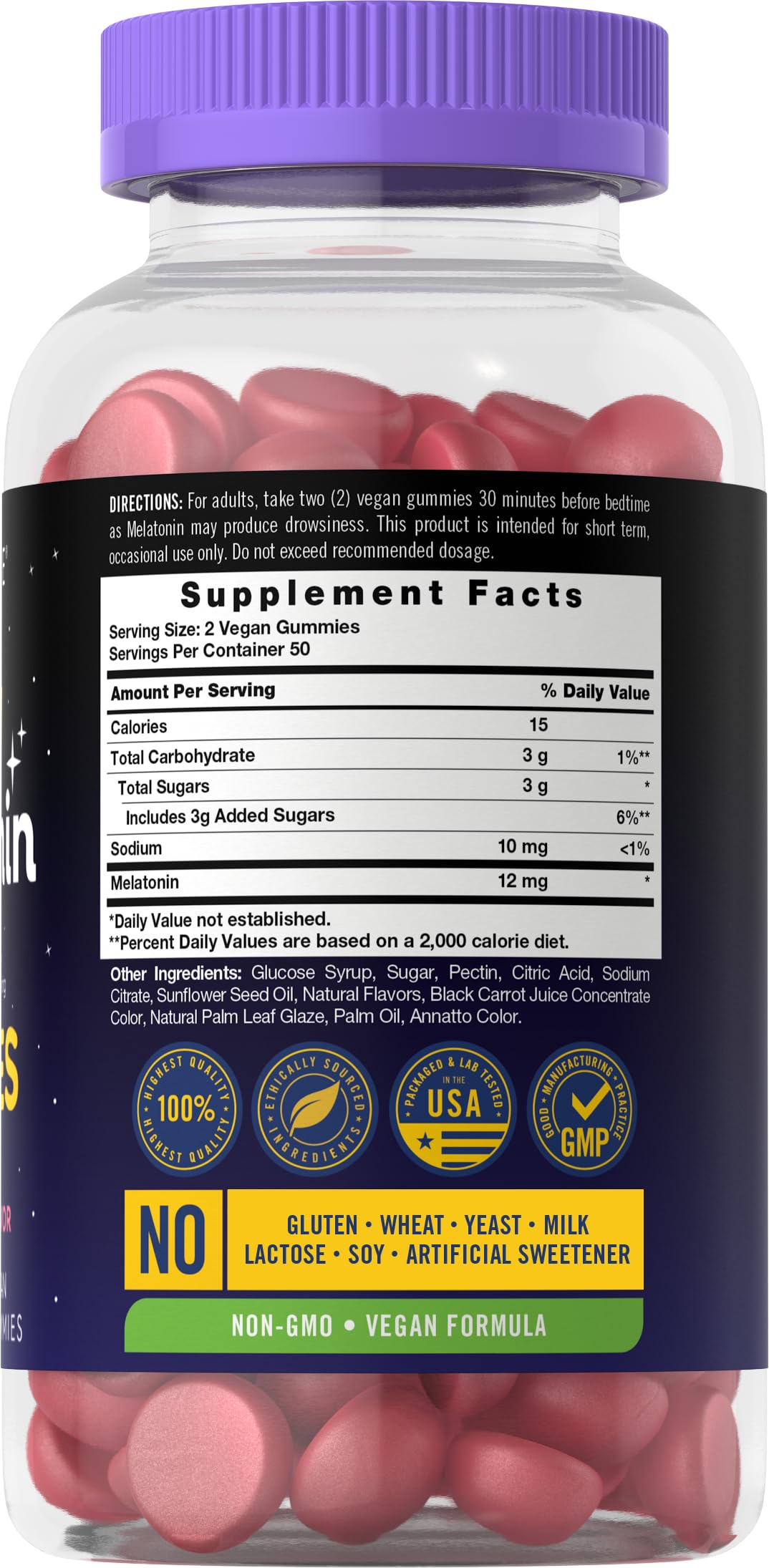 Carlyle Melatonin Gummies 100 Count packaging