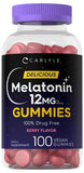 Carlyle Melatonin Gummies 12mg Berry Flavour front view