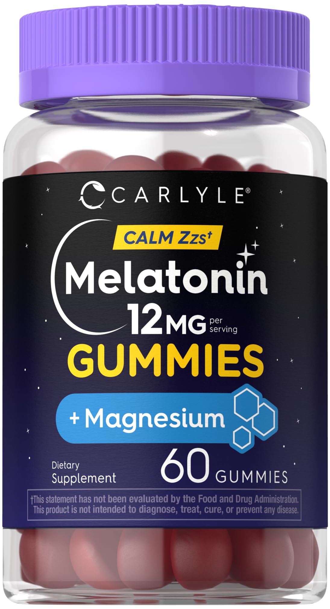 Carlyle Melatonin Gummies 12mg front view packaging