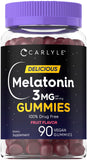 Carlyle Melatonin Gummies 3mg front view of packaging