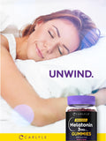 Carlyle Melatonin Gummies 3mg with a glass of water