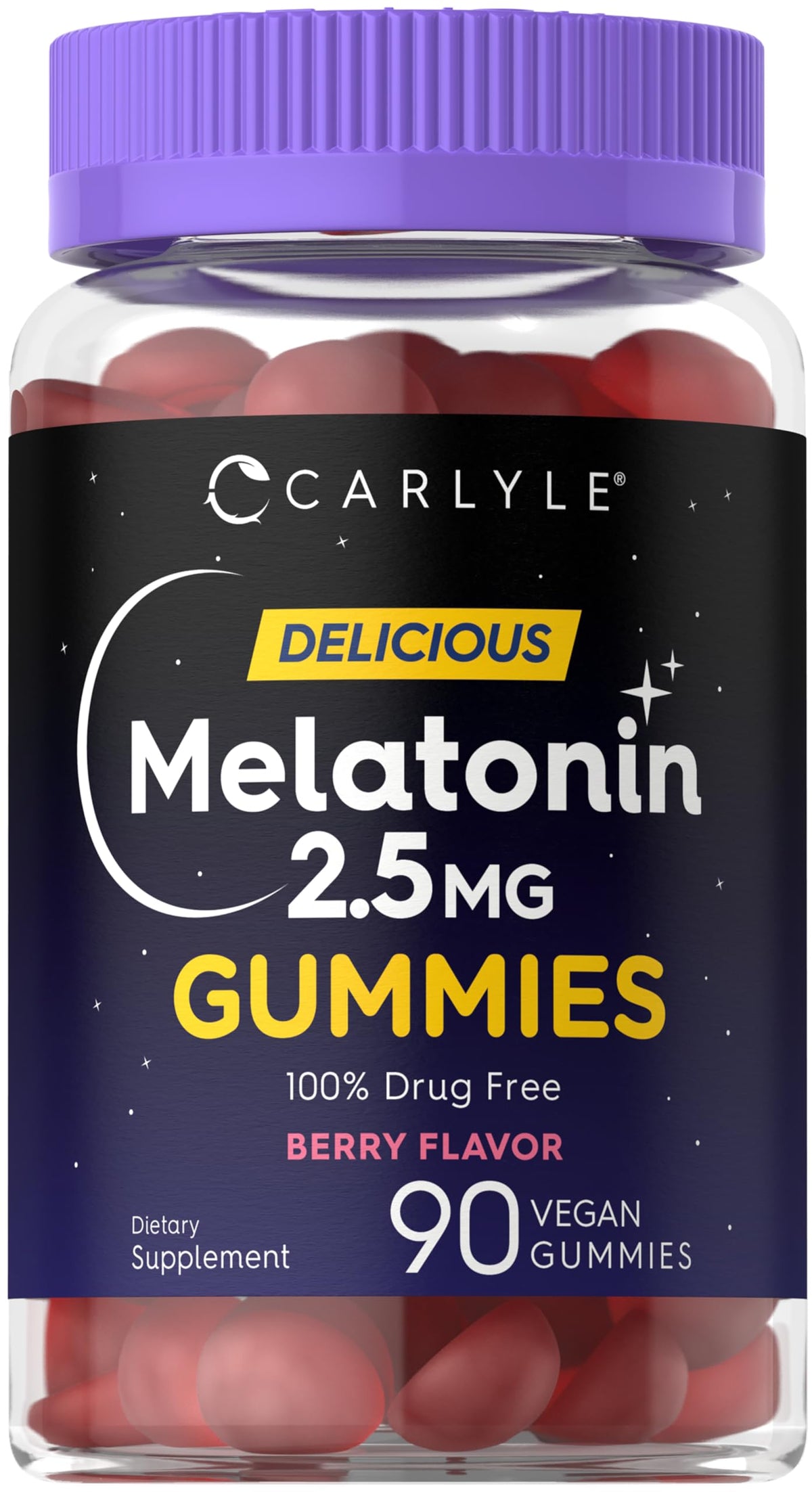 Carlyle Melatonin Gummies 90 Count pack front view
