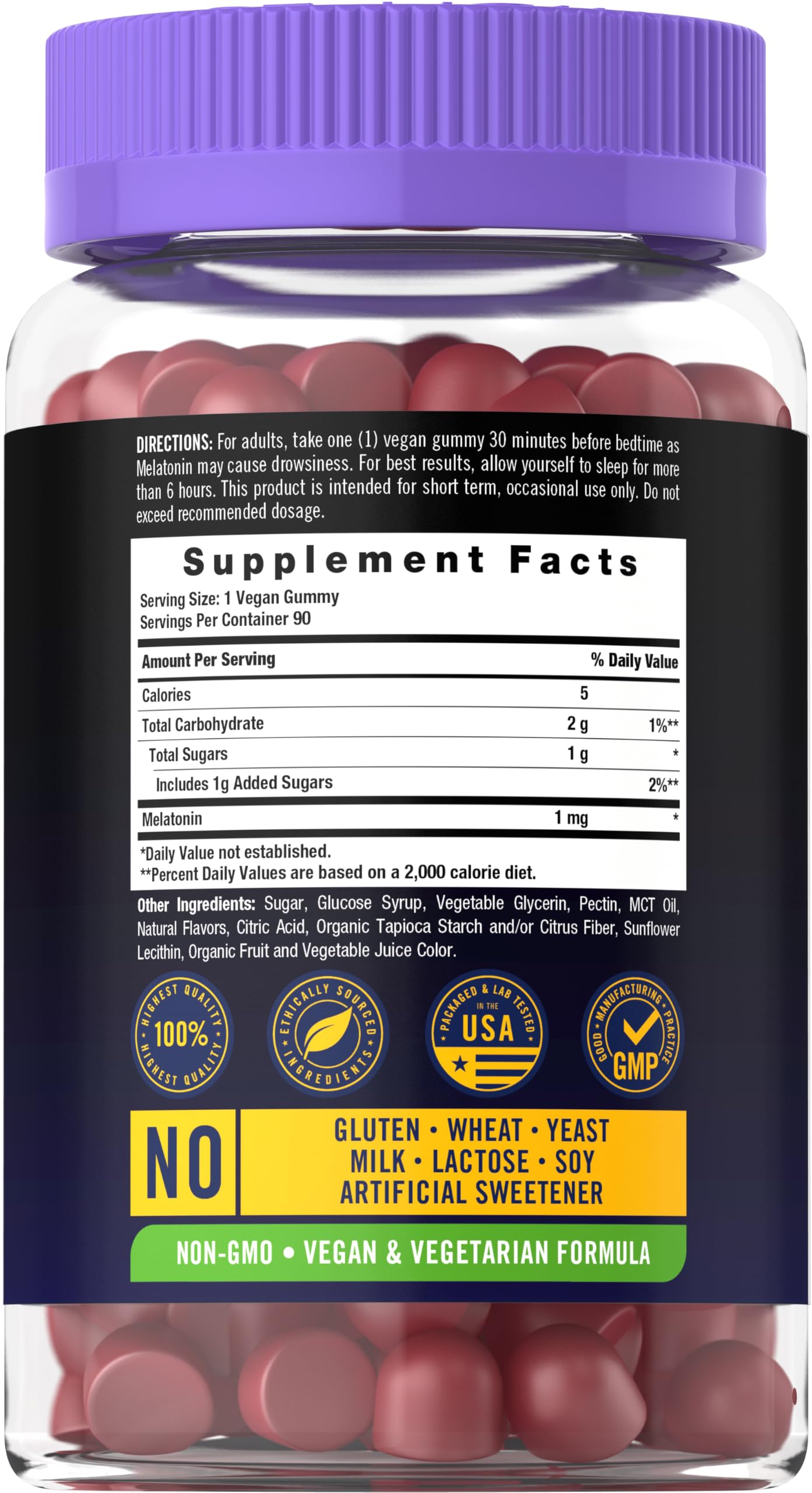 Carlyle Melatonin Gummies fruit flavour packaging