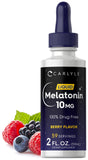 Carlyle Melatonin Liquid Drops 10mg berry flavour front view