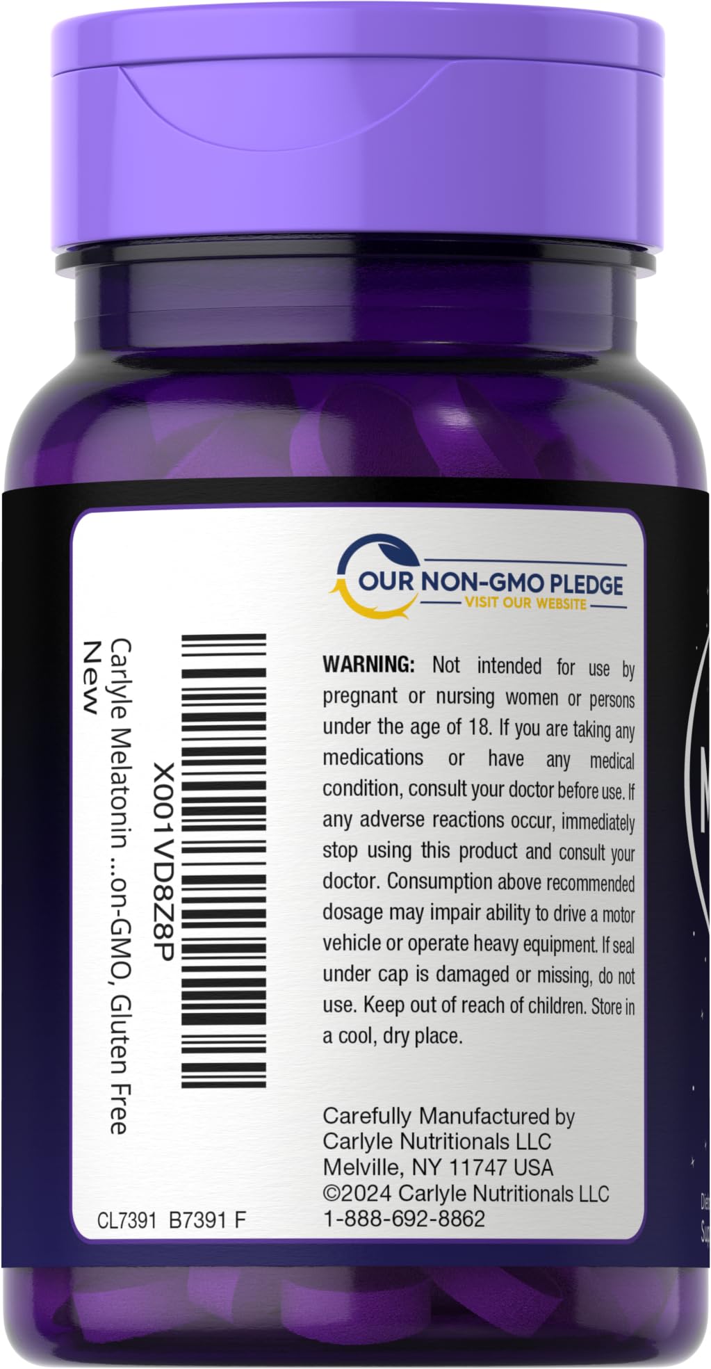 Carlyle Melatonin tablets with natural berry flavour