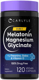 Carlyle Melatonin with Magnesium Glycinate 120 capsules front view