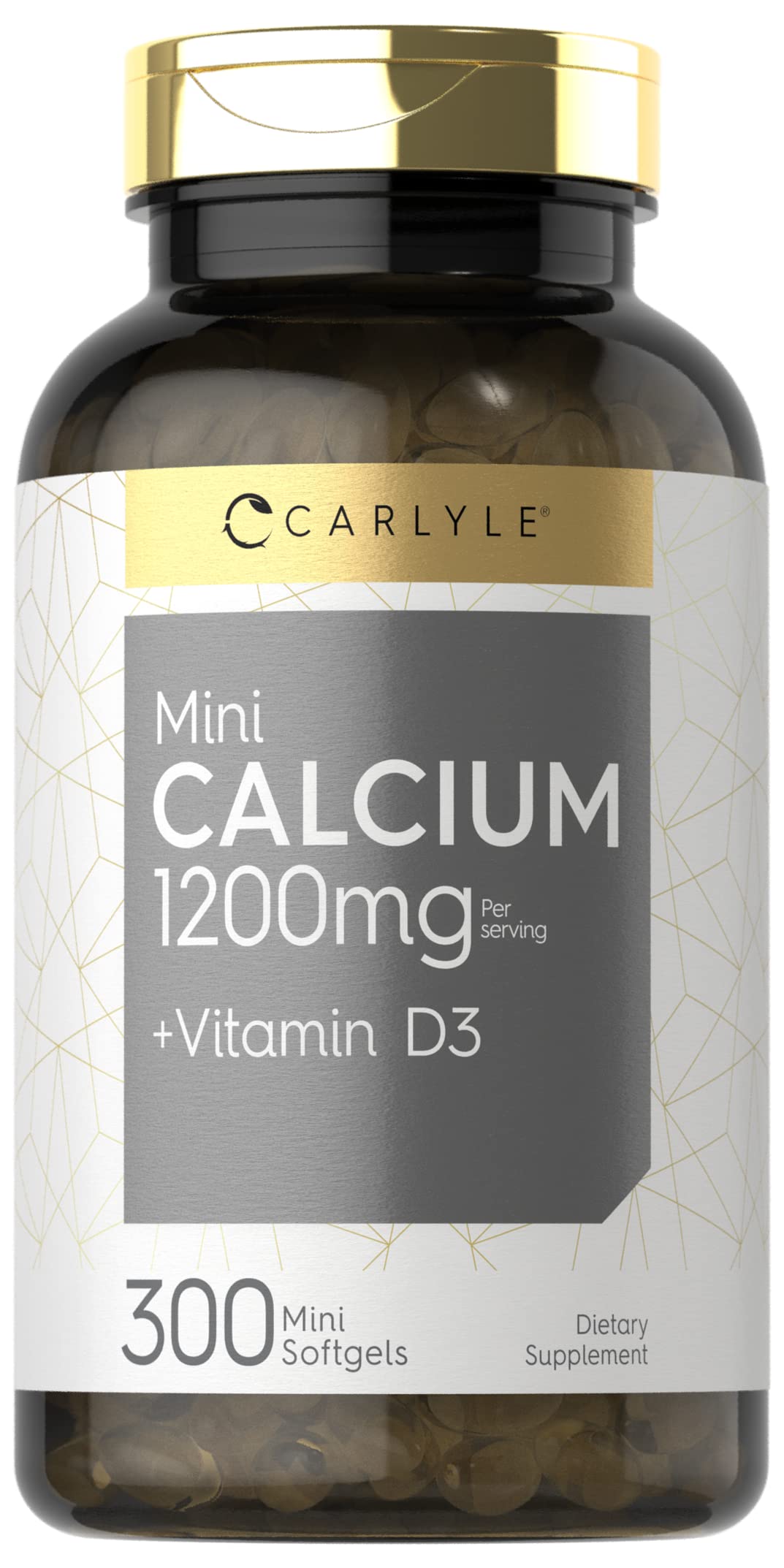 Carlyle Mini Calcium Softgels 1200mg front view