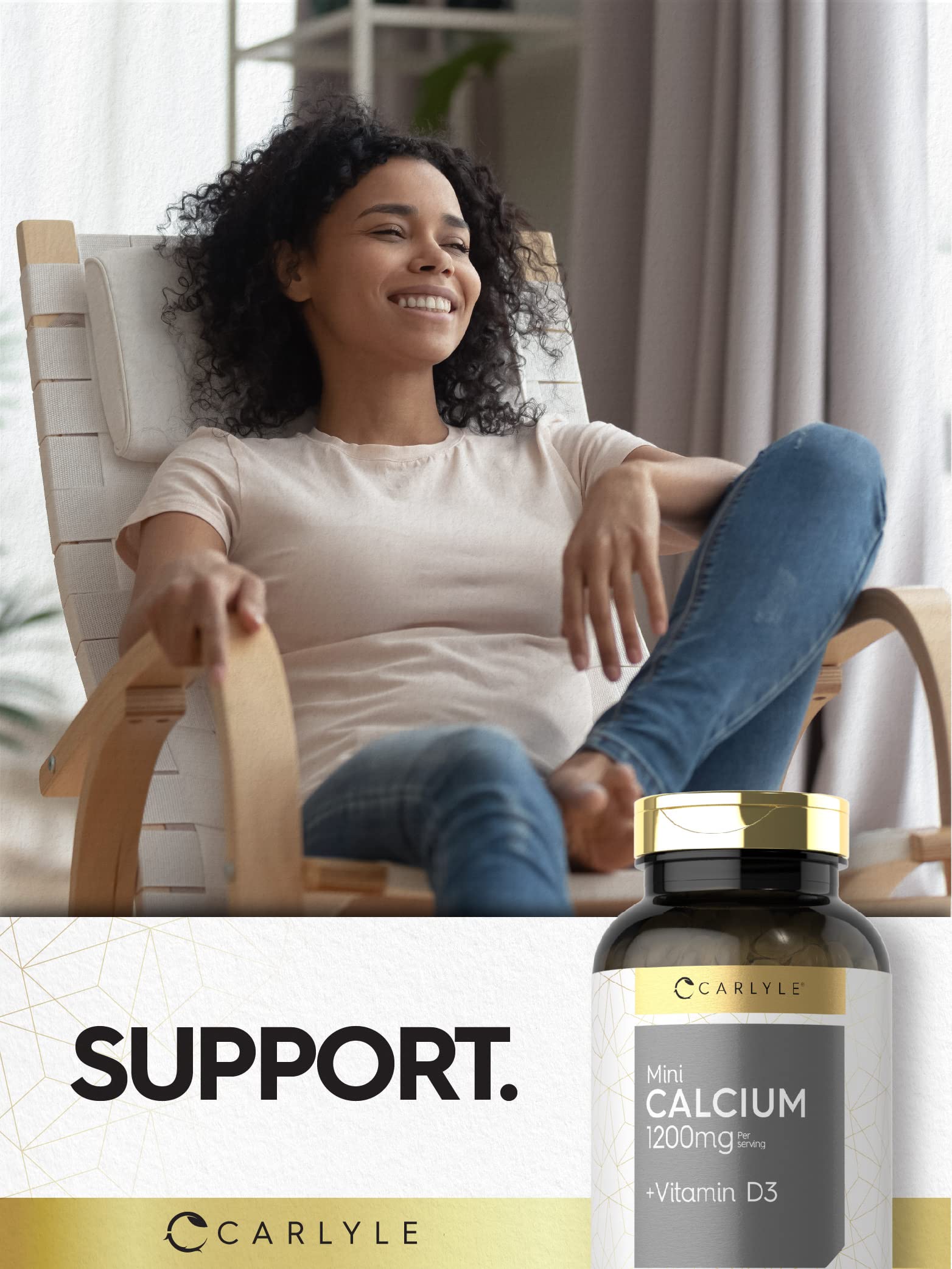 Carlyle Mini Calcium Softgels in hand