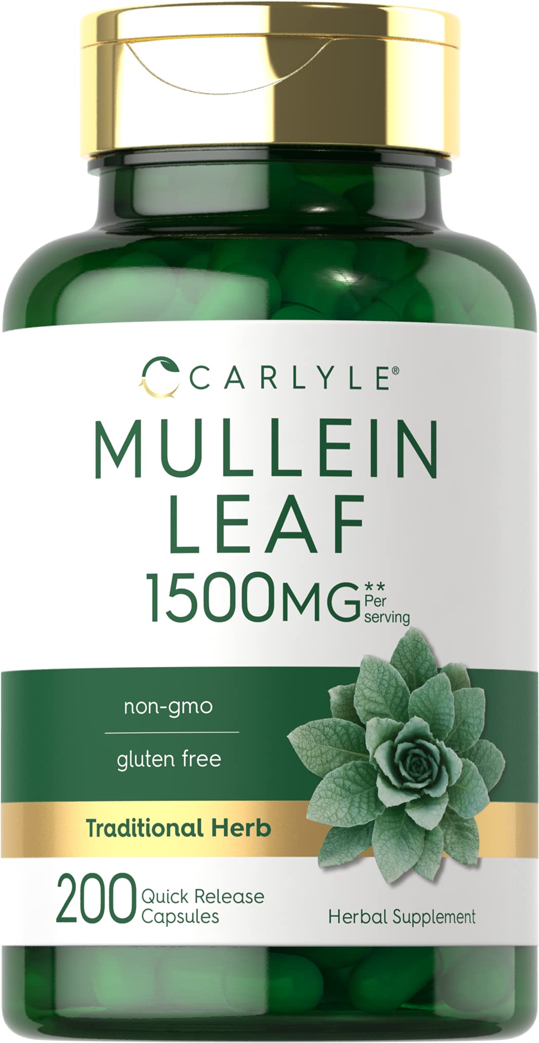 Carlyle Mullein Leaf Capsules 120g front view