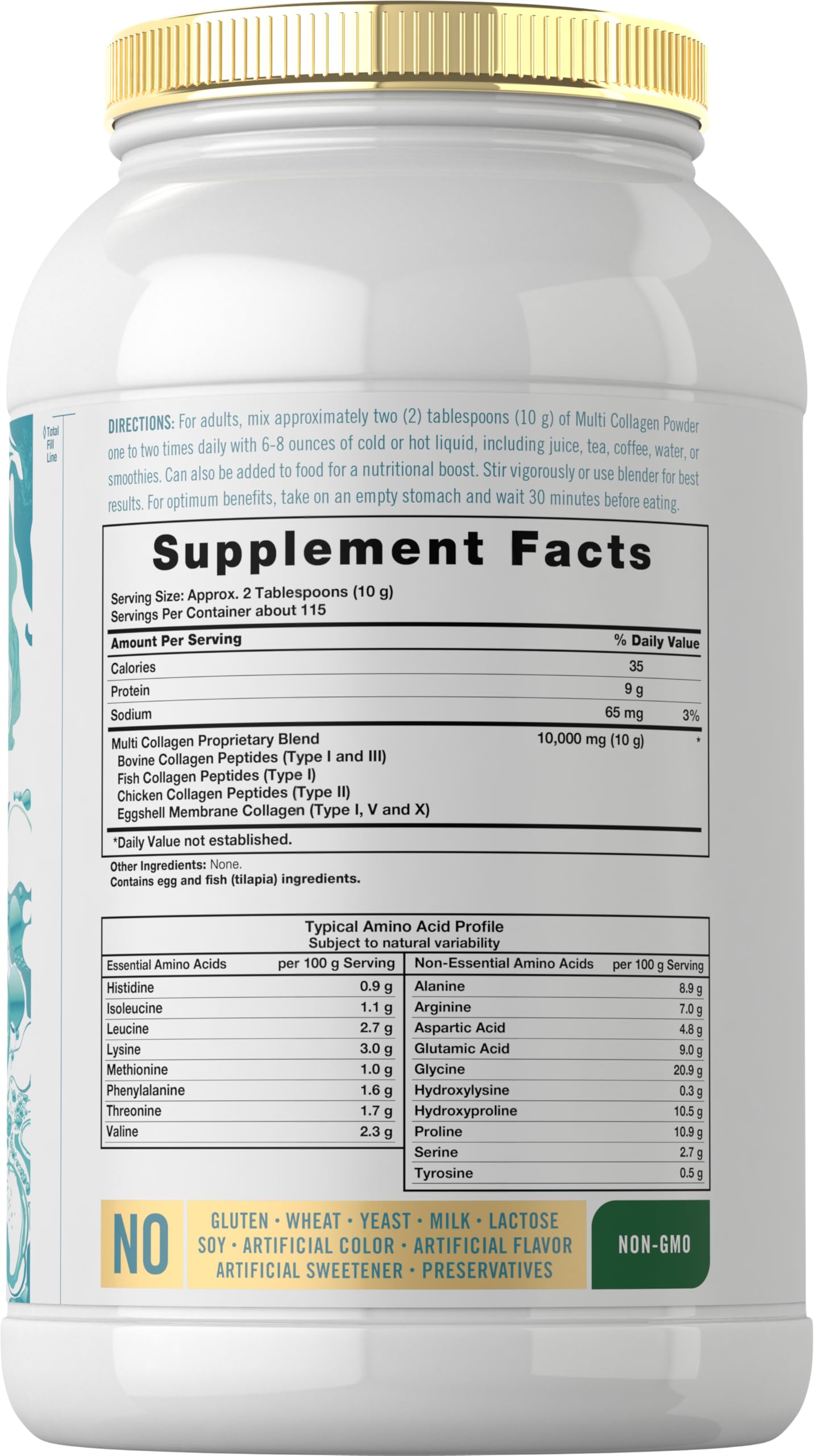 Carlyle Multi Collagen Powder 1338g packaging