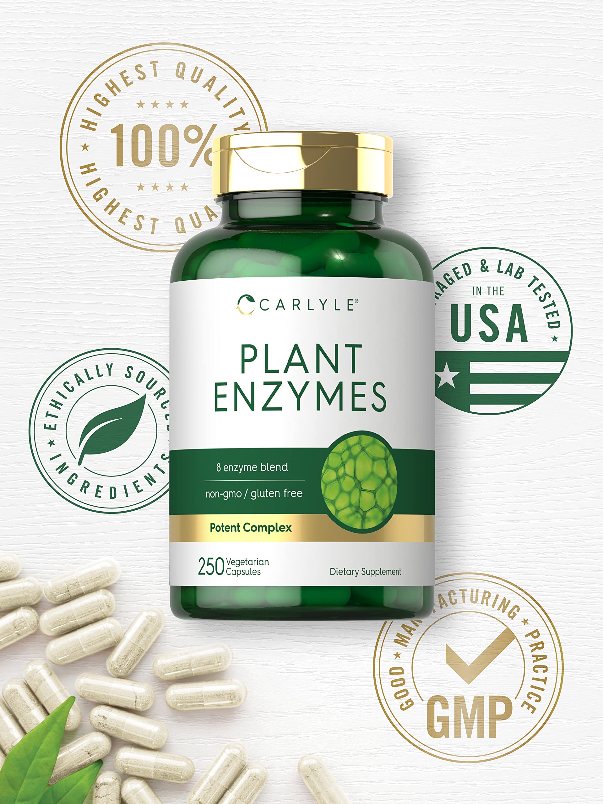 Carlyle Multi-Enzyme Complex 8 Plant Enzymes packaging