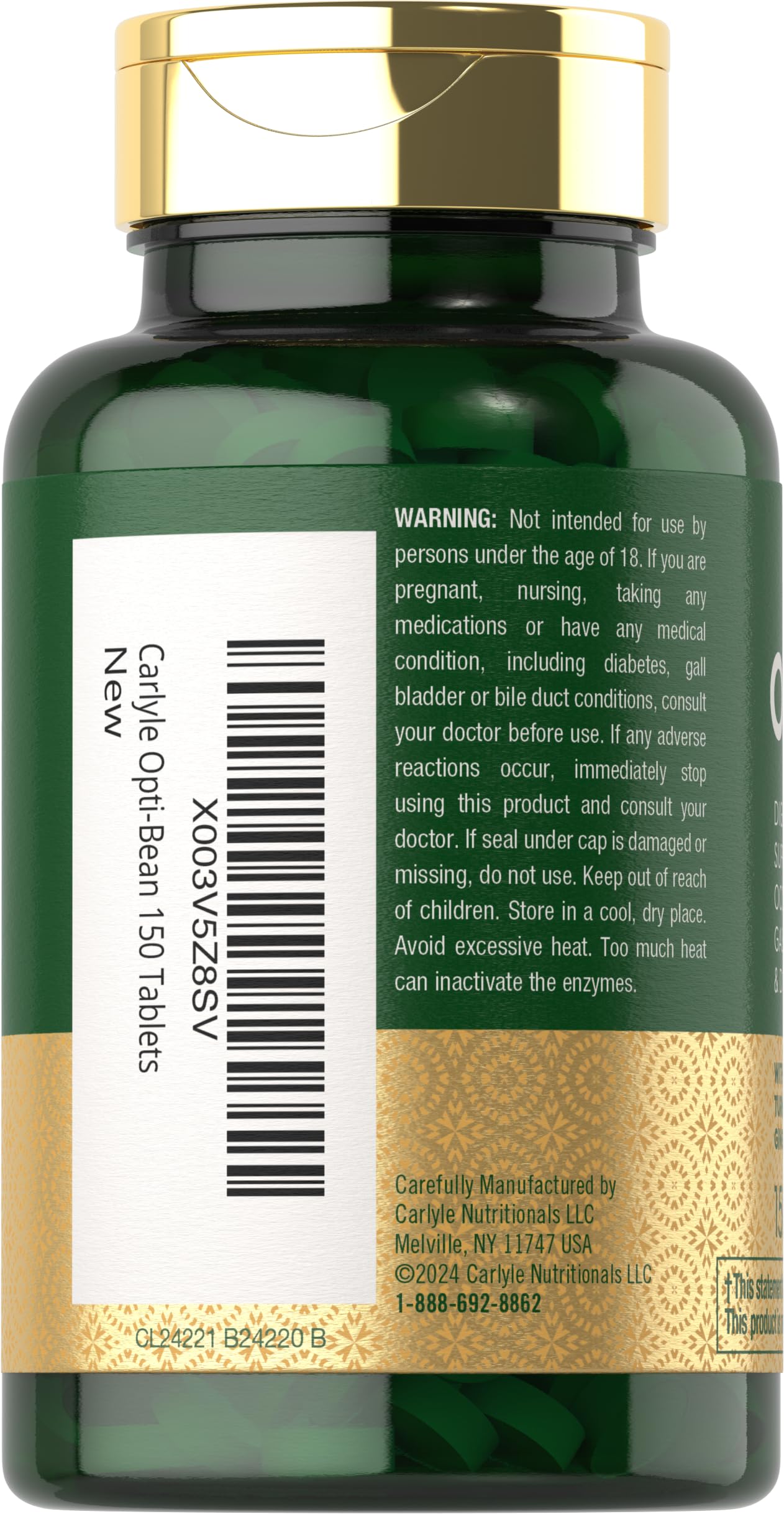 Carlyle Multi-Enzymes Herbal Complex packaging with ingredients list
