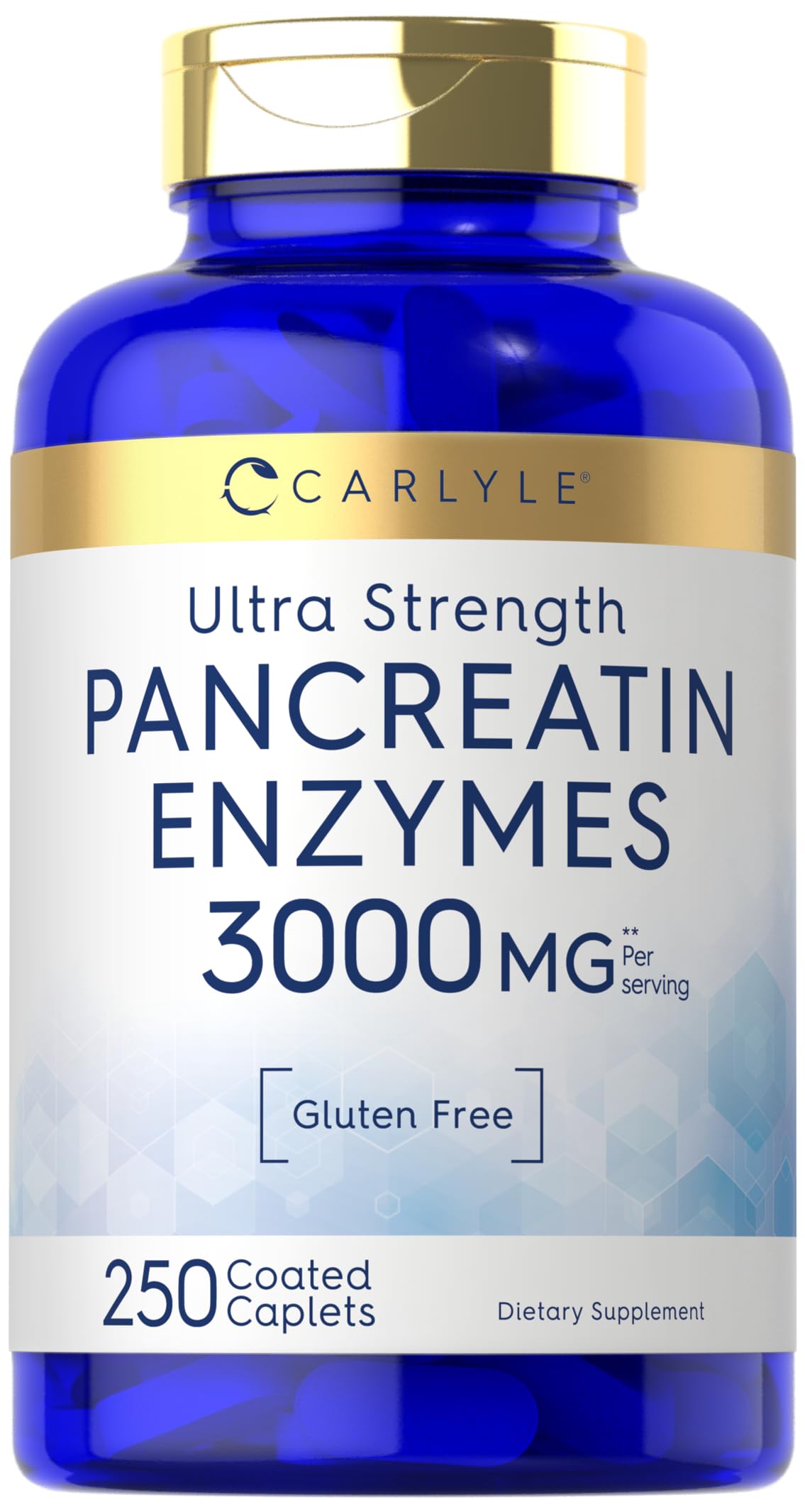 Carlyle Multi-Enzymes Pancreatin 500mg 120 Caplets front view