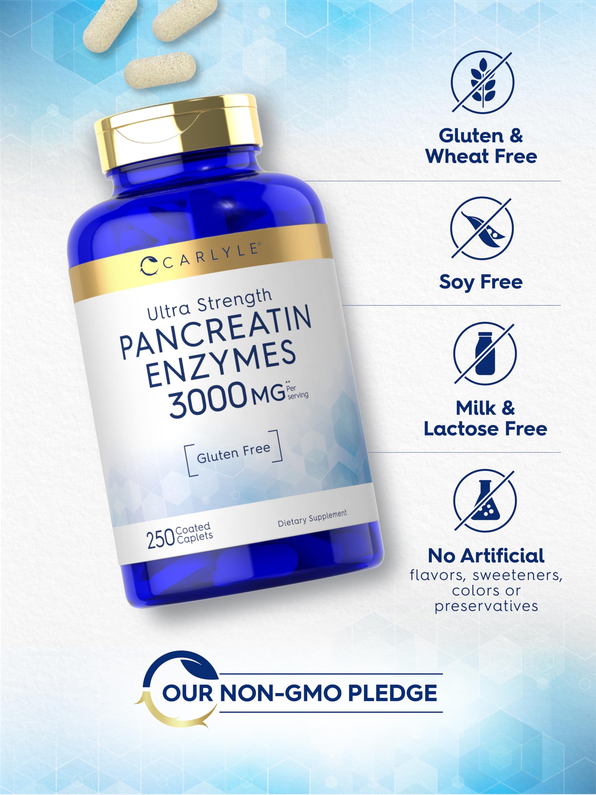 Carlyle Multi-Enzymes Pancreatin 500mg ingredients list