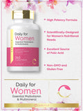 Carlyle Multivitamins for Women back view with ingredient list
