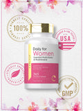 Carlyle Multivitamins for Women lifestyle scene with a glass of water