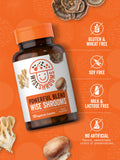 Carlyle Mushroom Blend Supplement on a wooden table