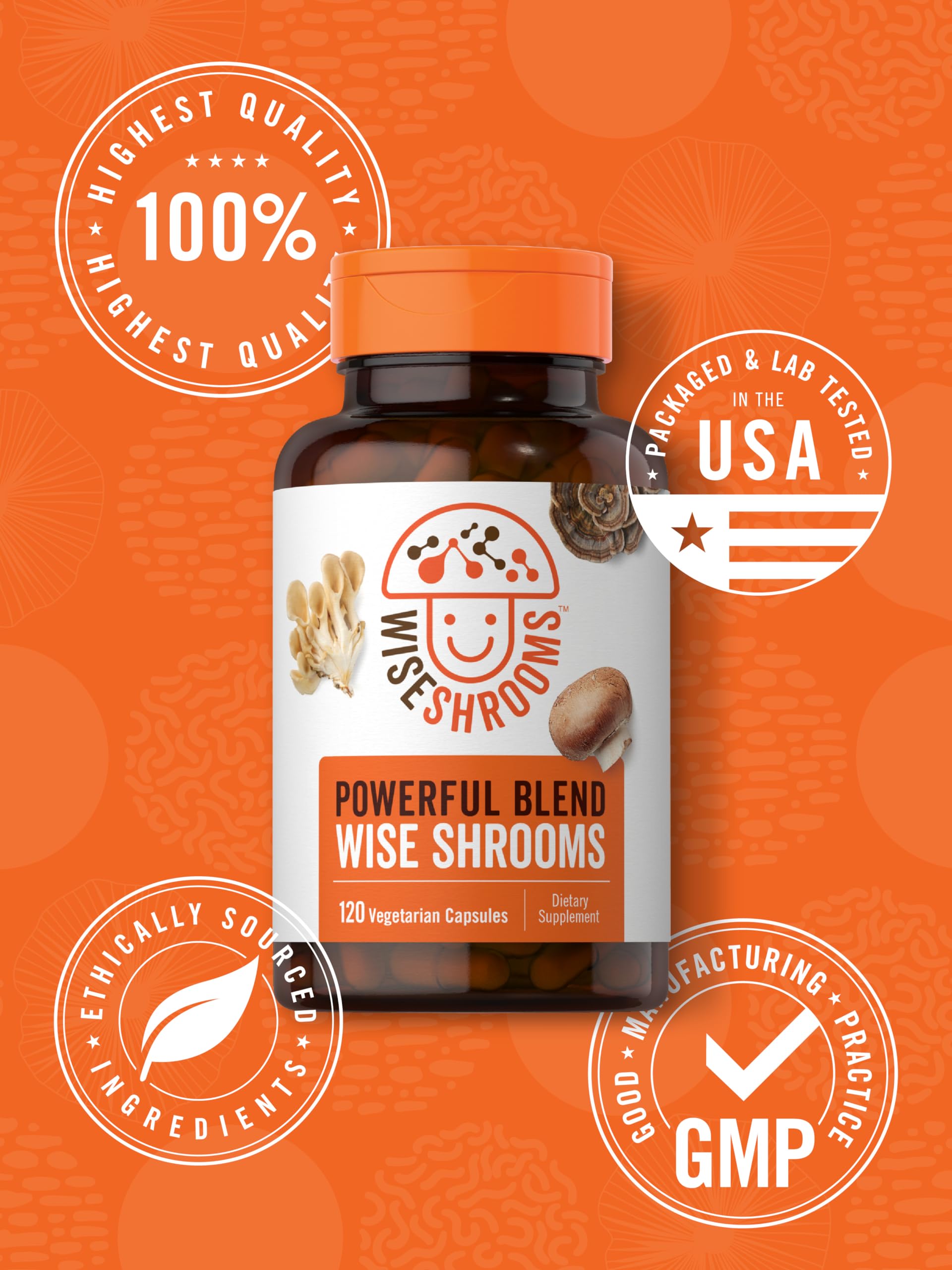 Carlyle Mushroom Blend Supplement with a measuring spoon