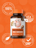 Carlyle Mushroom Blend Supplement with a measuring spoon