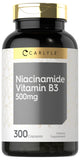 Carlyle Niacinamide 500mg capsule bottle front view