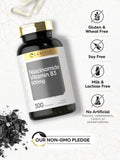 Carlyle Niacinamide bottle with nutrition facts