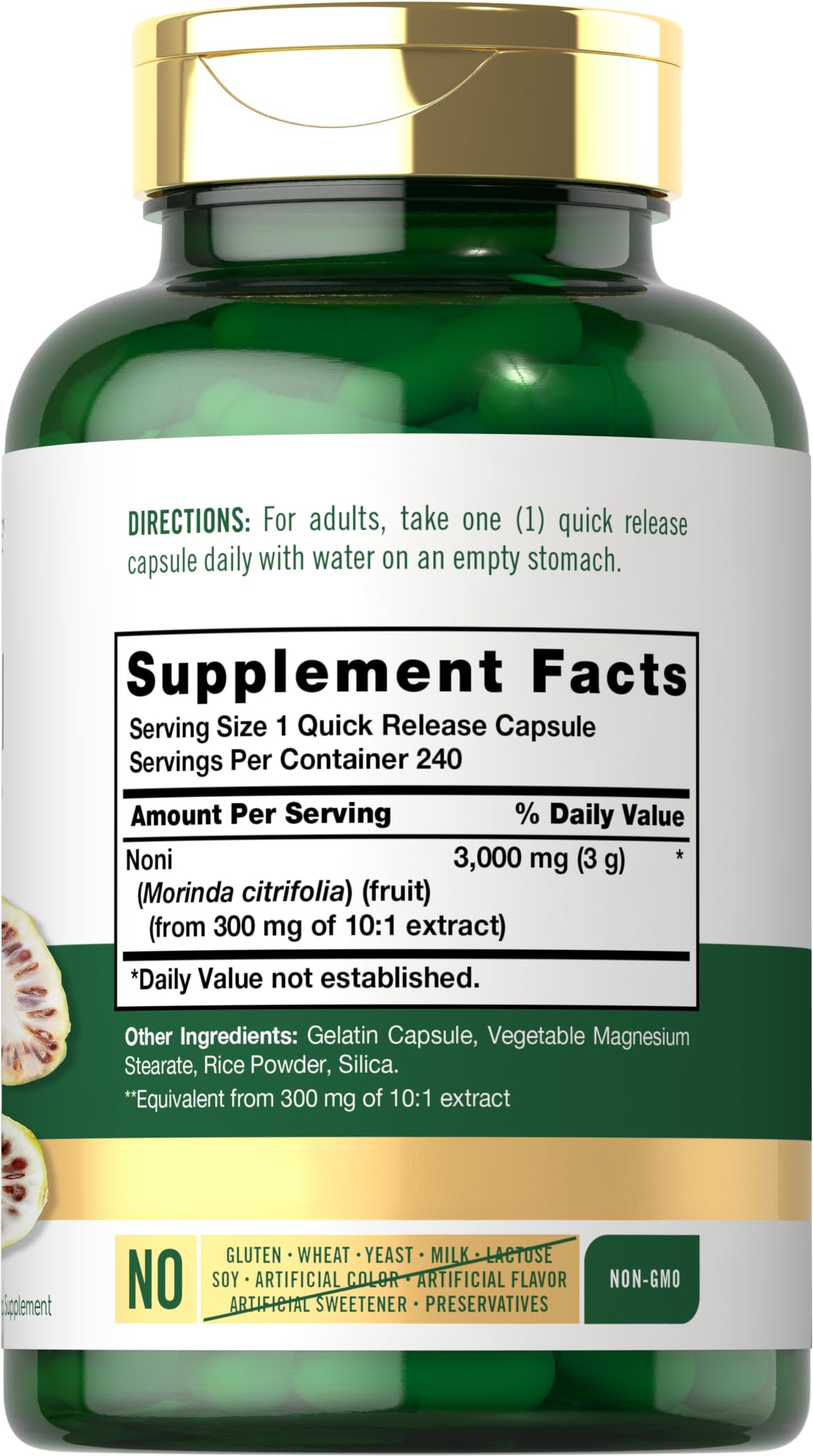 Carlyle Noni Herbal Supplement bottle with label