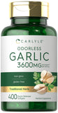 Carlyle Odorless Garlic Softgels front view with packaging
