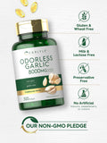 Carlyle Odourless Garlic Softgels on a wooden table