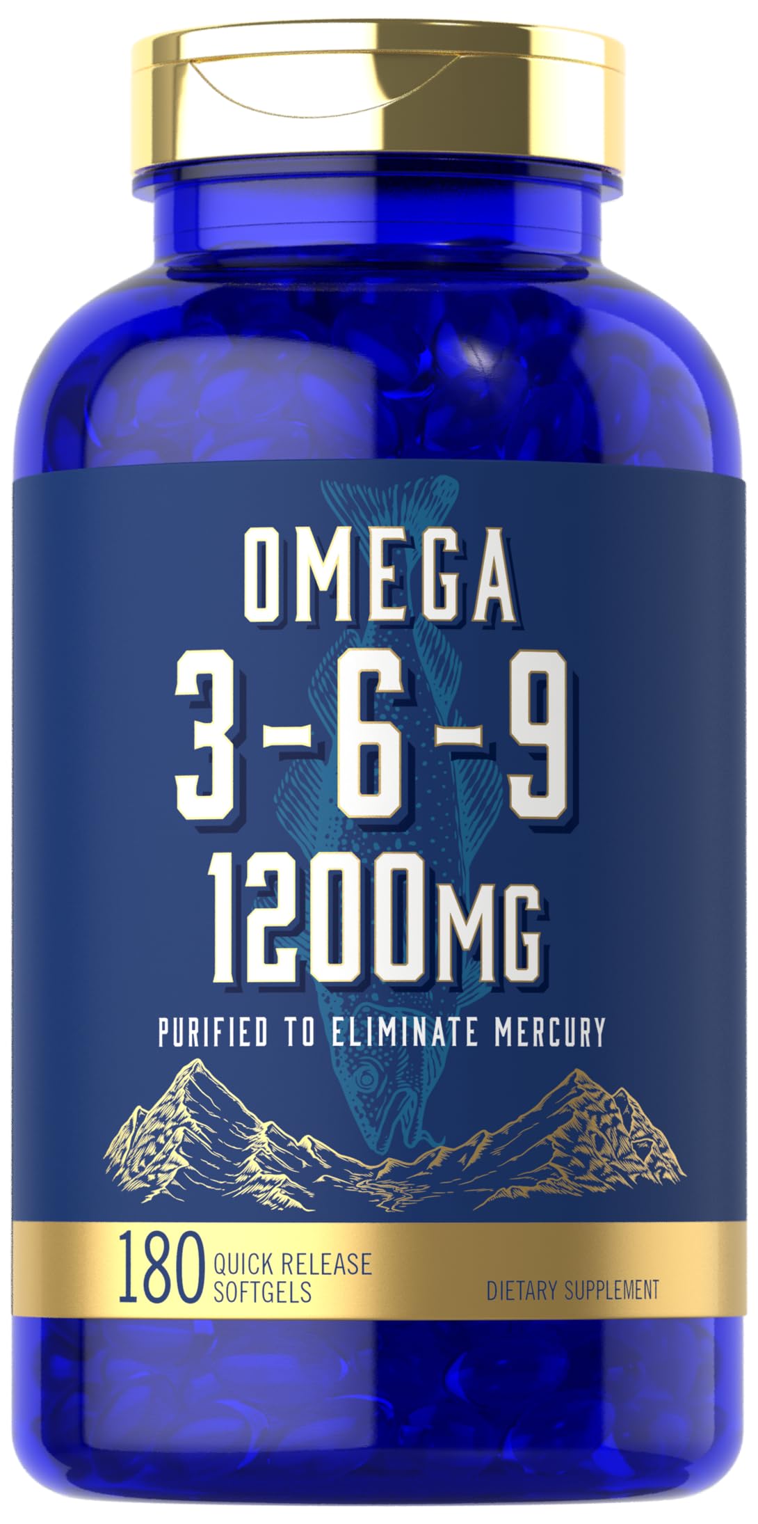 Carlyle Omega 3-6-9 Complex 1200 mg softgels front view