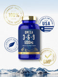 Carlyle Omega 3-6-9 Complex softgels with measuring spoon