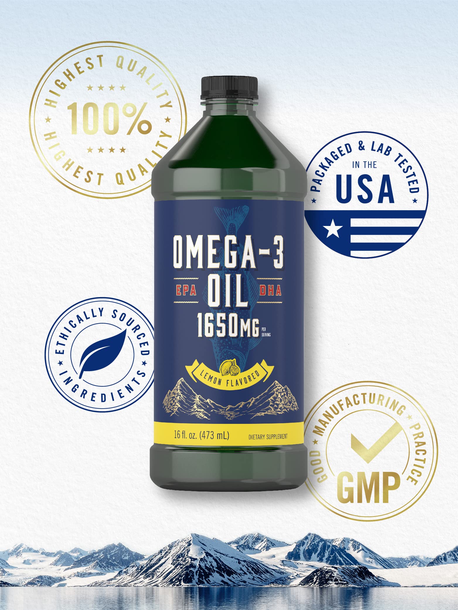 Carlyle Omega-3 Fish Oil Liquid packaging details