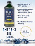Carlyle Omega-3 Fish Oil Liquid with natural lemon flavor