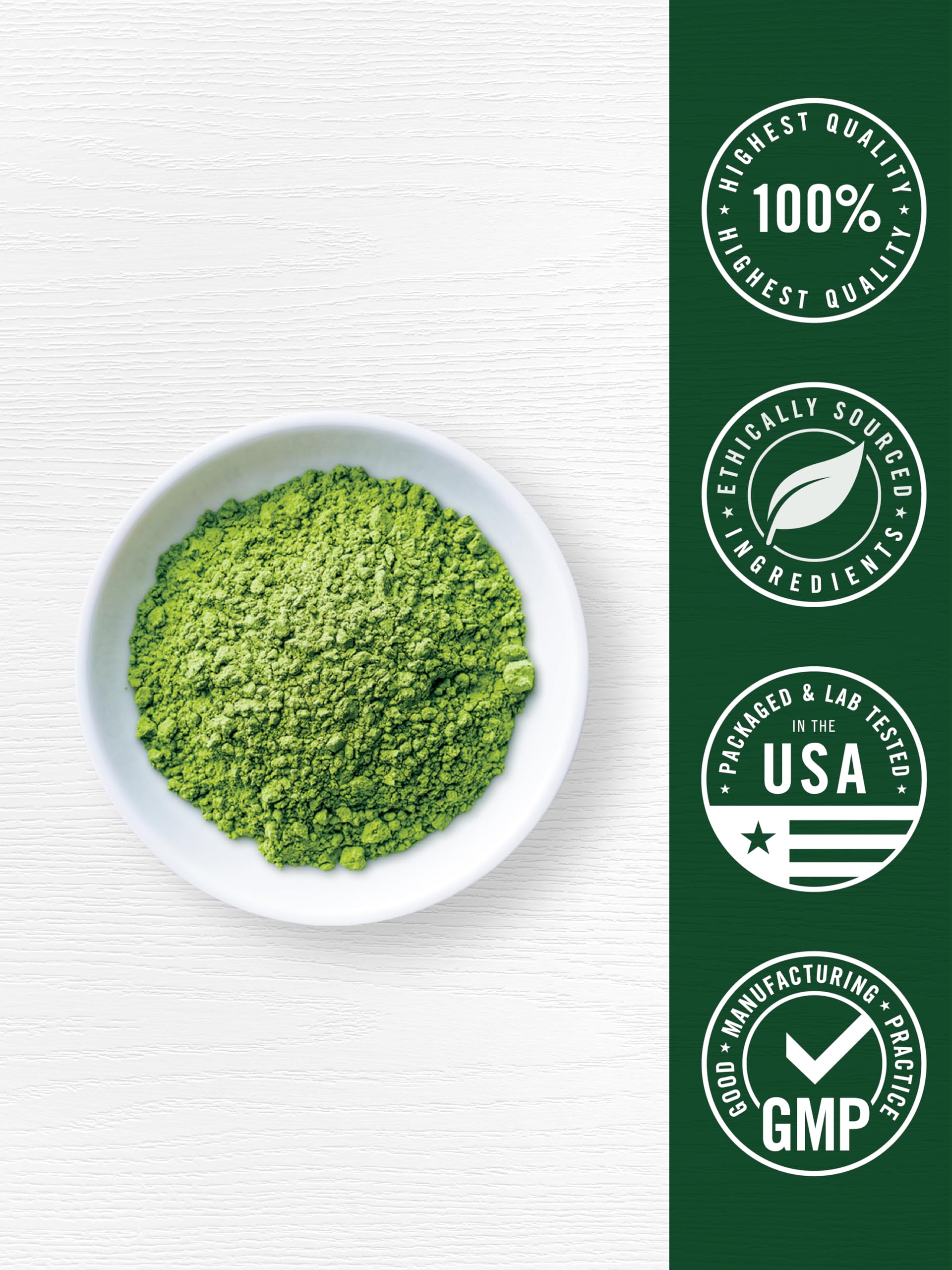 Carlyle Organic Greens Powder 608g packaging on a kitchen counter