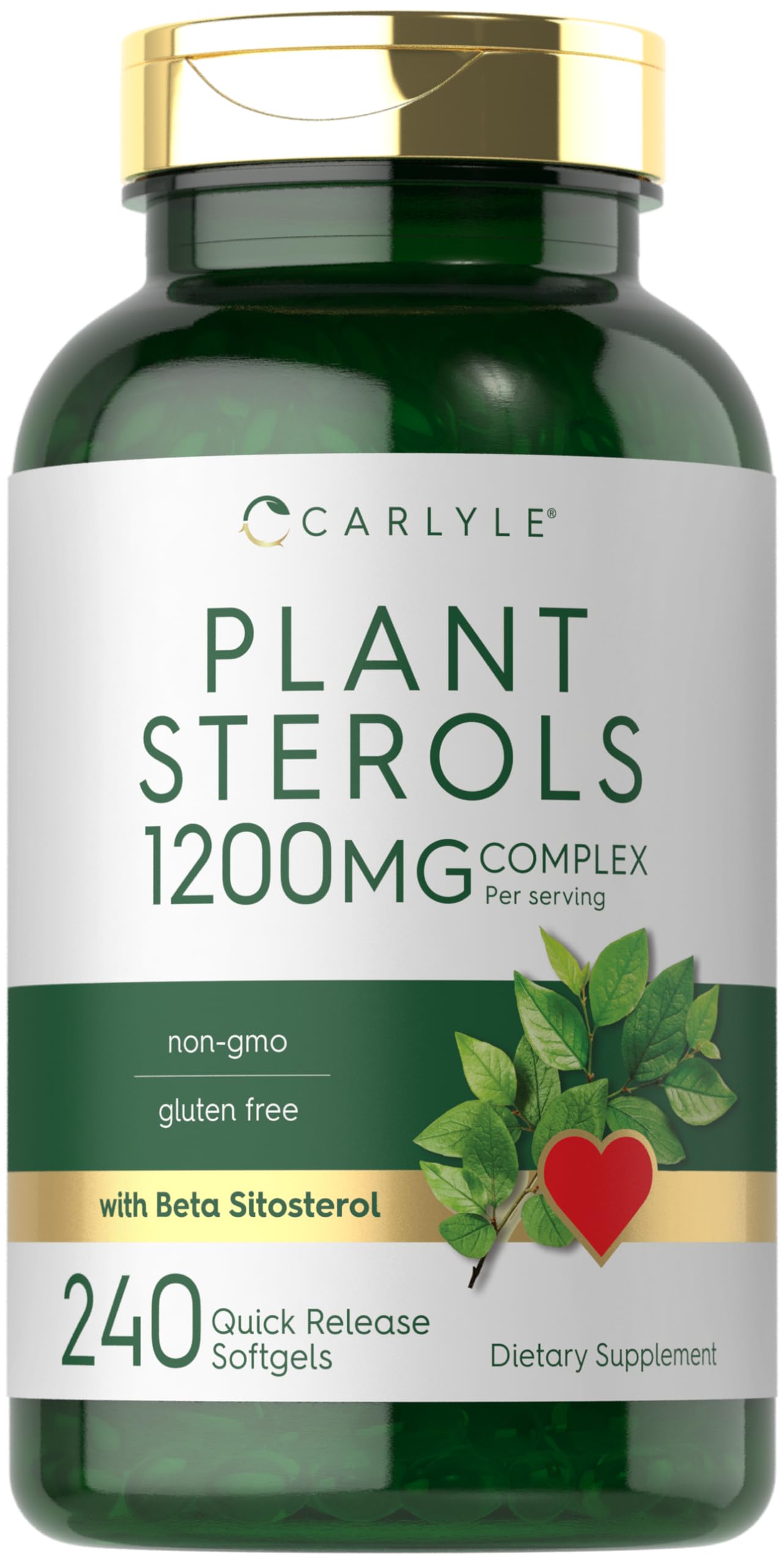 Carlyle Phytosterols Complex 1200mg softgel capsules front view