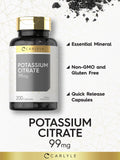 Carlyle Potassium Citrate 99mg capsules bottle with label