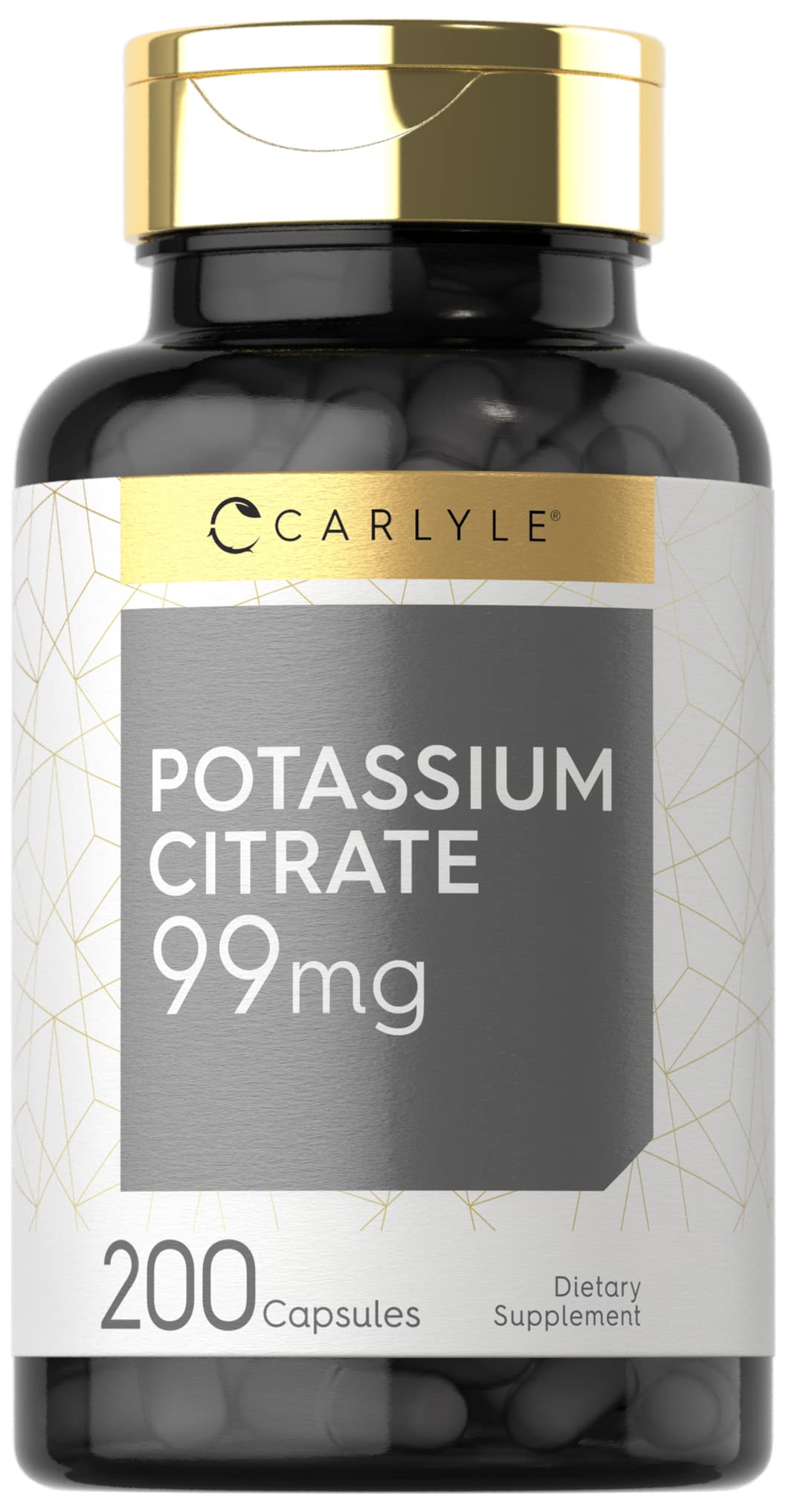 Carlyle Potassium Citrate 99mg capsules front view