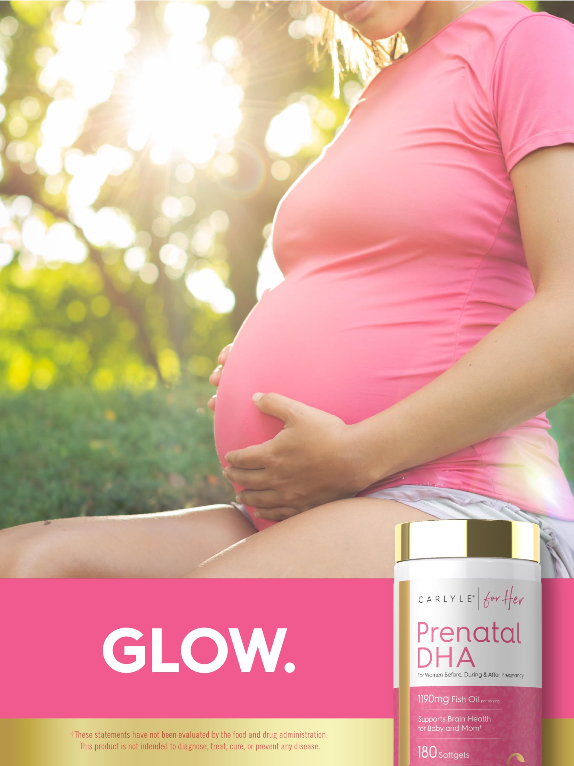 Carlyle Prenatal DHA 1190mg Fish Oil Capsules natural orange flavour