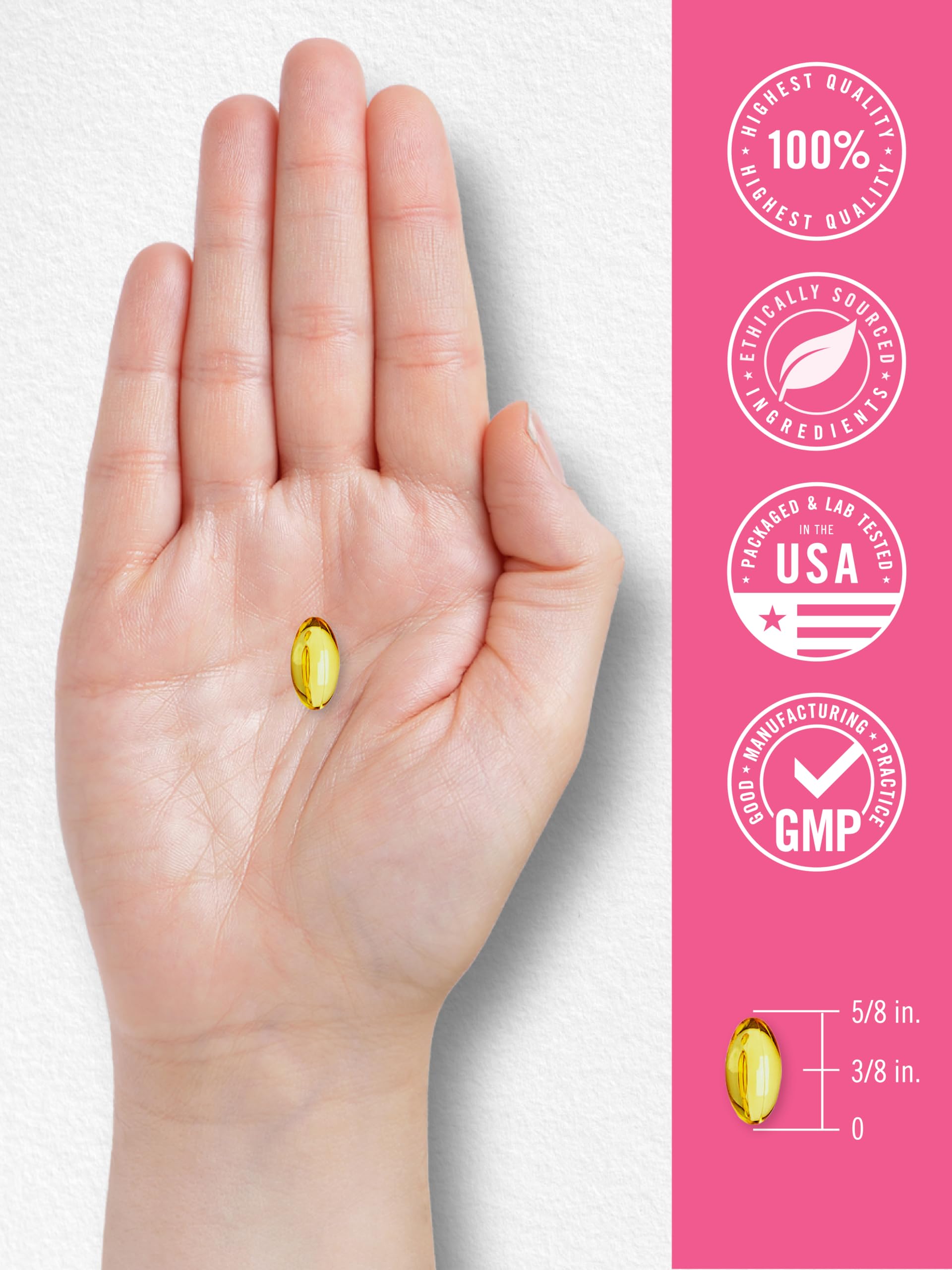 Carlyle Prenatal DHA 1190mg Fish Oil Capsules with a measuring spoon