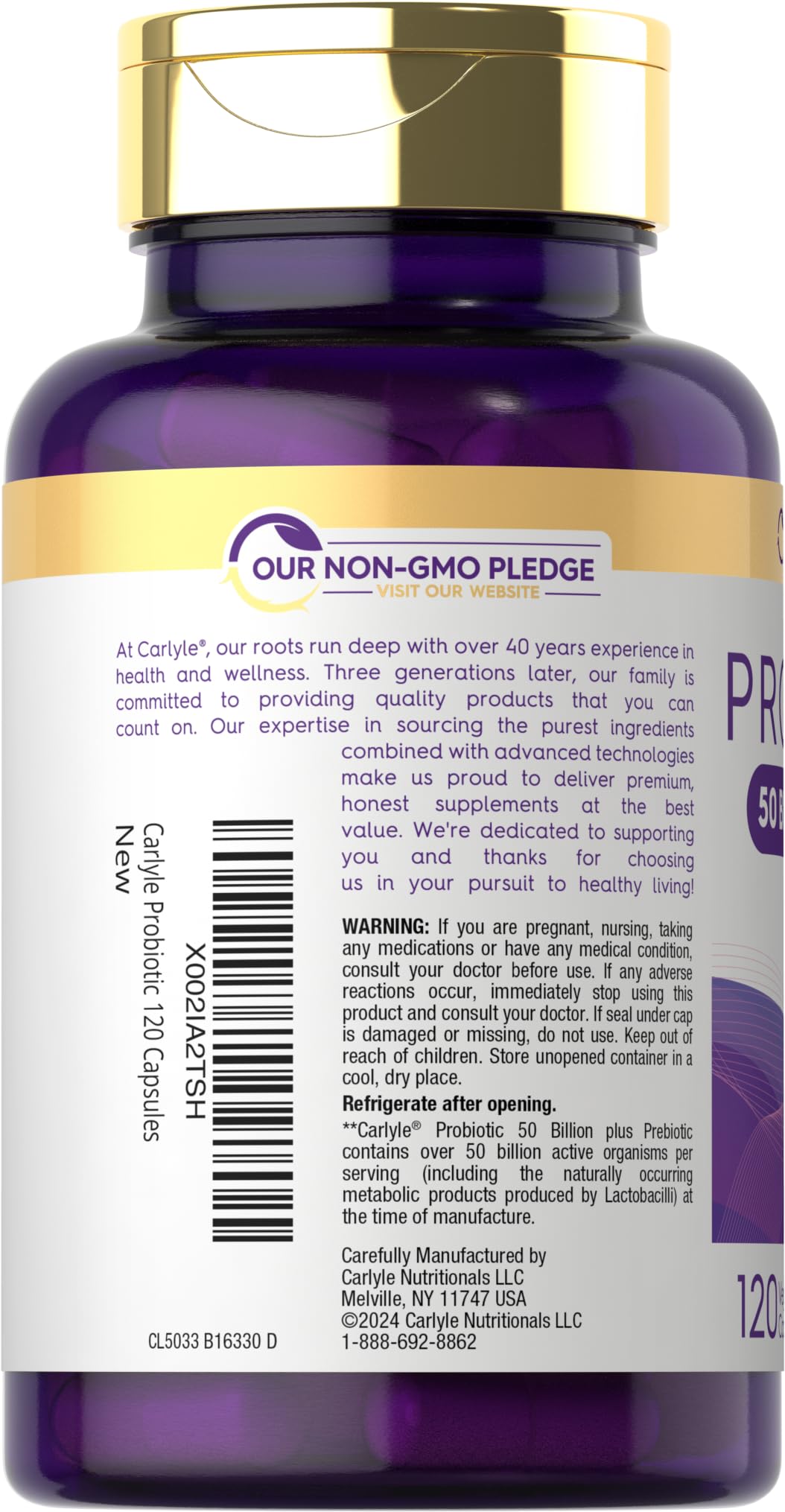 Carlyle Probiotic-14 Blend capsules packaging