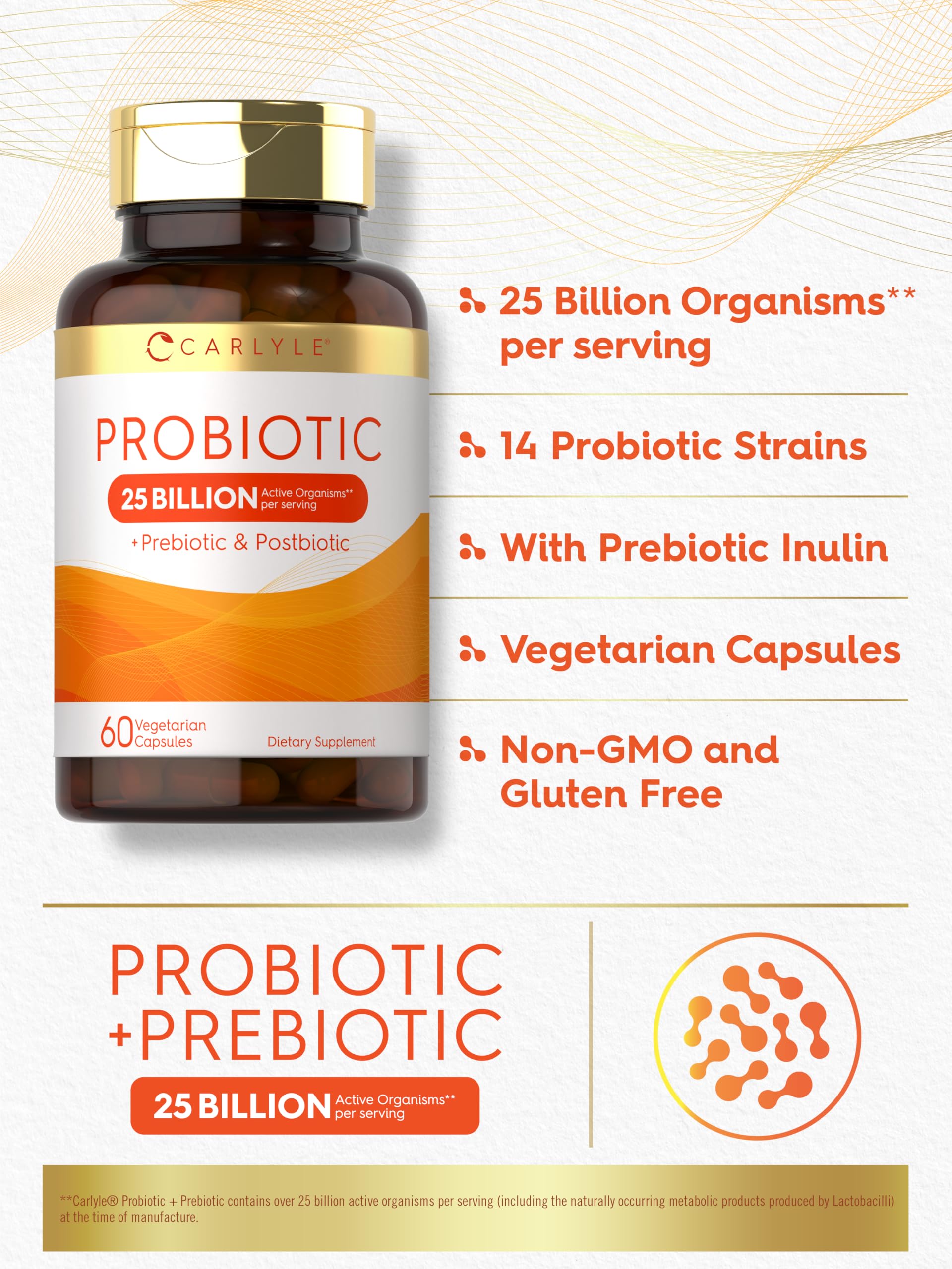 Carlyle Probiotic-14 Blend Prebiotic Capsules packaging