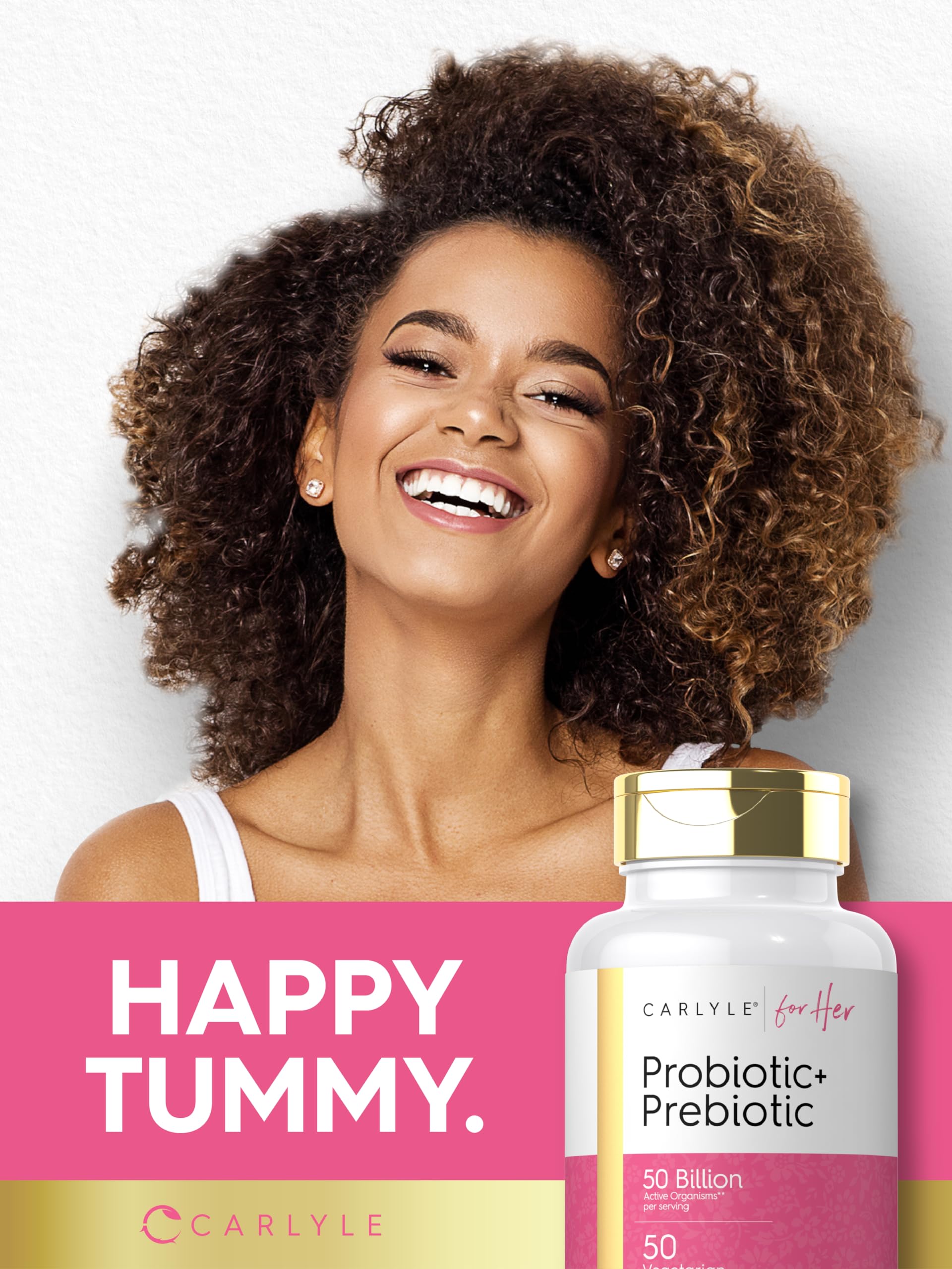 Carlyle Probiotic for Her capsules with a measuring spoon
