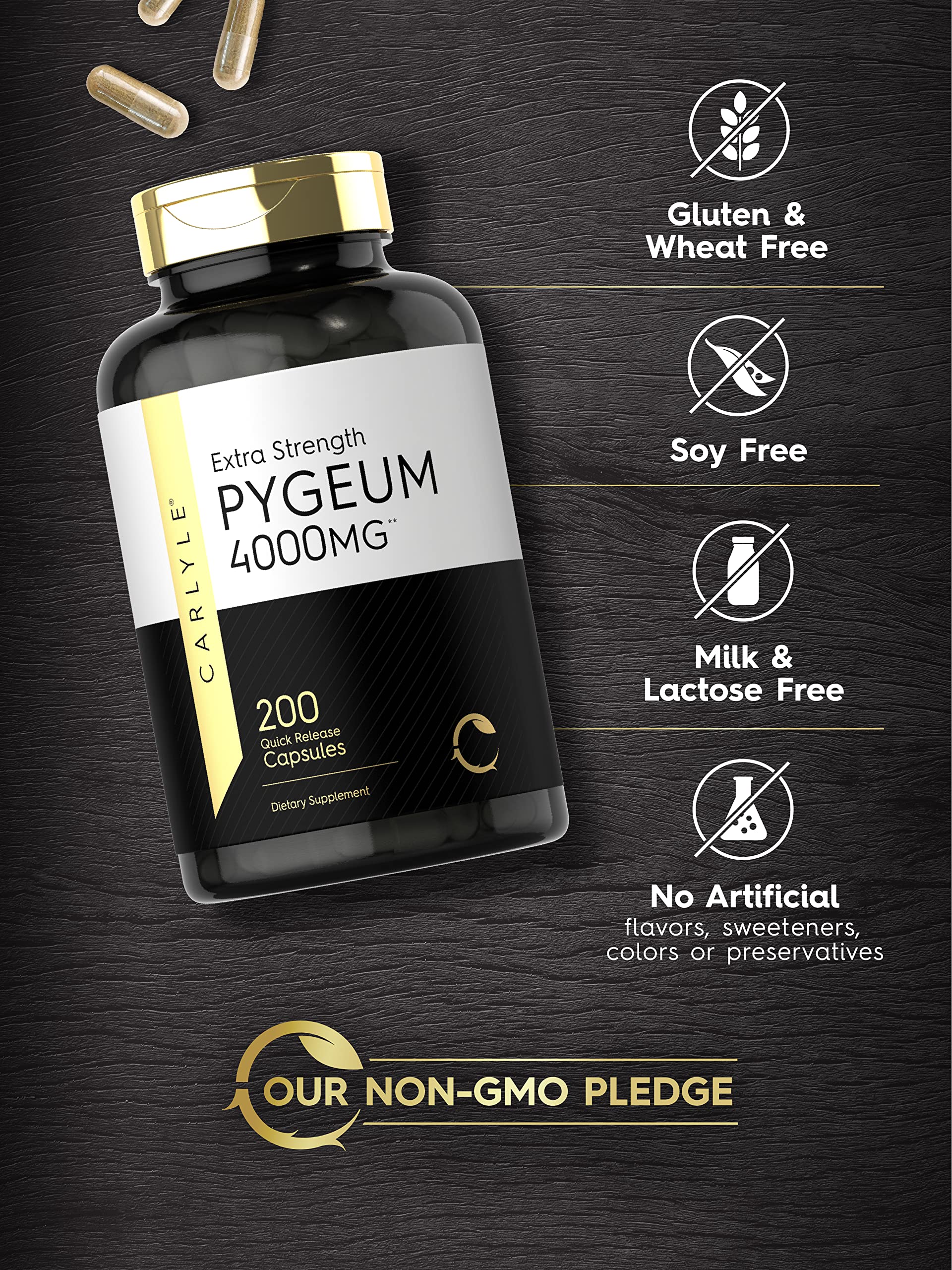 Carlyle Pygeum Bark Capsules 1000mg ingredients list